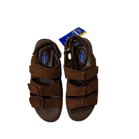 Dr. Scholl's Sissy Gel-Pack Insole Brown Leather Sandals Sz 5.5M Strappy NWT - Picture 2 of 11